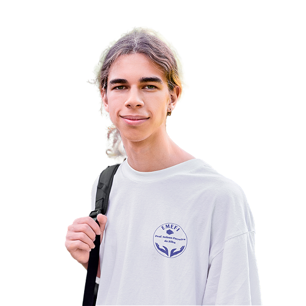 Camiseta Escolar Juvenil 100% Poliéster Manga Curta - EMEFI Prof. Nelson Ferreira da Silva