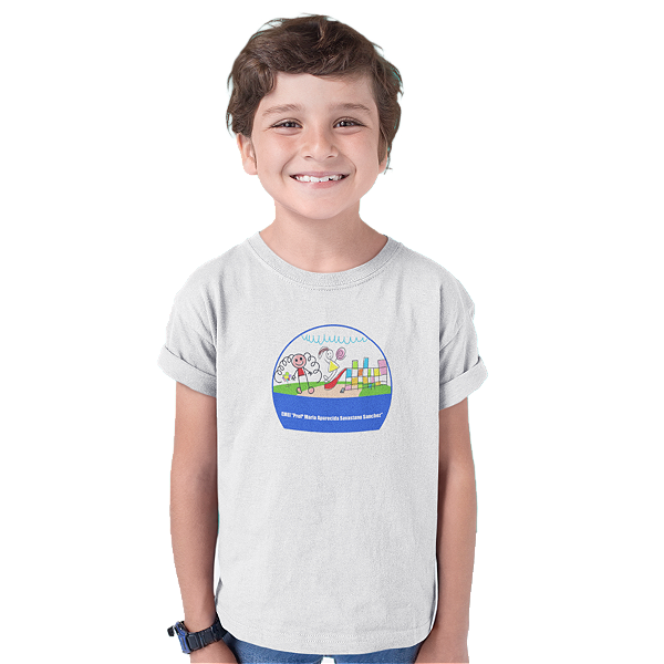 Camiseta Escolar Infantil 100% Poliéster Manga Curta - EMEI Profª Maria Aparecida Savastano Sanchez