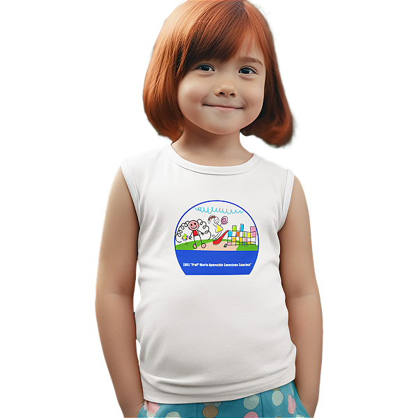 Camiseta Escolar Infantil 100% Poliéster Regata - EMEI Profª Maria Aparecida Savastano Sanchez