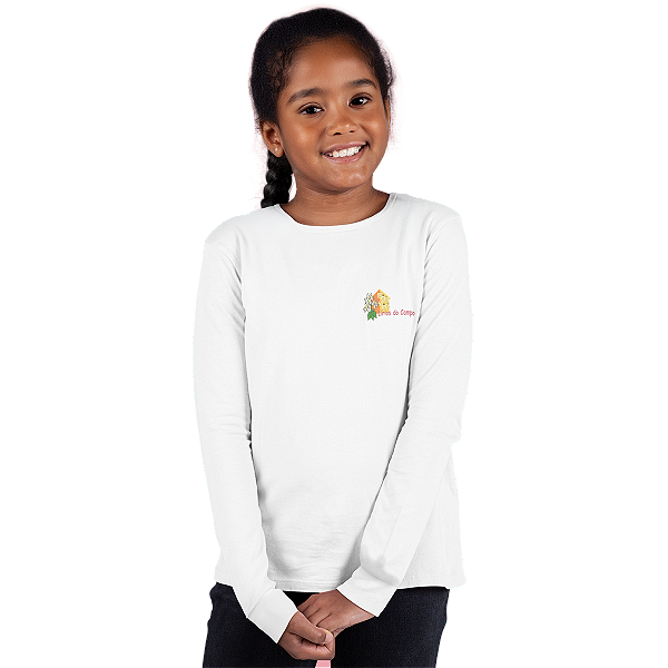 Camiseta Escolar Infantil 100% Algodão Manga Longa - IMI João Lopes Simões