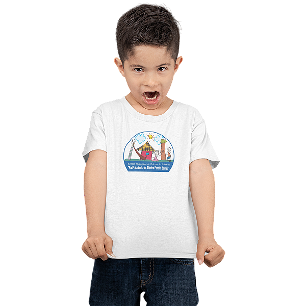 Camiseta Escolar Infantil 100% Poliéster Manga Curta - EMEI Profª Marianita de Oliveira P. Santos