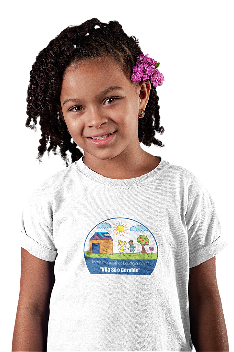 Camiseta Escolar Infantil 100% Poliéster Manga Curta - EMEI Vila São Geraldo