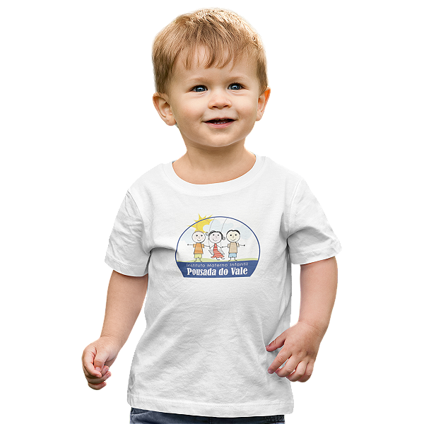 Camiseta Escolar Infantil 100% Poliéster Manga Curta - IMI Pousada do Vale