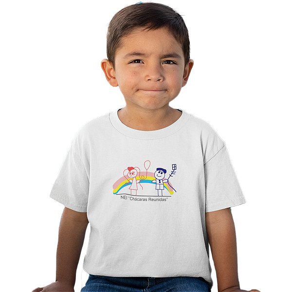 Camiseta Escolar Infantil 100% Poliéster Manga Curta - NEI Chácaras Reunidas