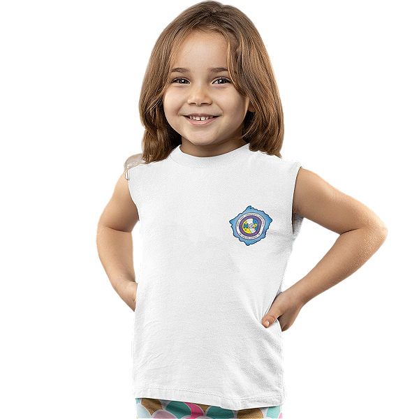 Camiseta Escolar Infantil 100% Poliéster Regata - EMEFI Profª Henriqueta Costa Porto