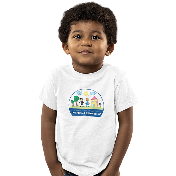 Camiseta Escolar Infantil 100% Poliéster Manga Curta - EMEI Profª Silvia Helena de Sousa