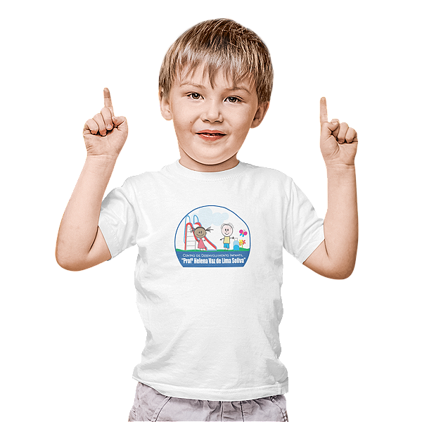 Camiseta Escolar Infantil 100% Algodão Manga Curta - CEDIN Profª Helena Vaz de L. Soliva