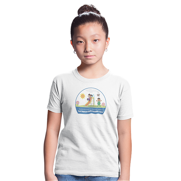 Camiseta Escolar Juvenil 100% Poliéster Manga Curta - EMEI Profª Ângela de Castro F. Lopes