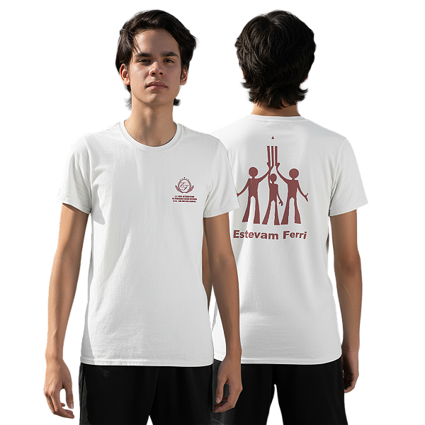 Camiseta Escolar Juvenil 100% Poliéster Manga Curta - E.E. Profº Estevam FerrI