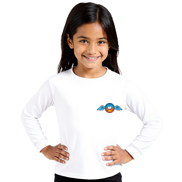 Camiseta Escolar Infantil 100% Poliéster Manga Longa - EMEFI Maurício Anisse Cury