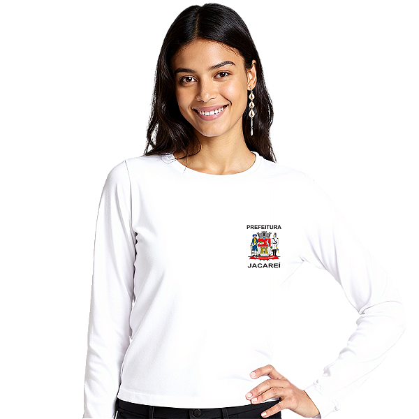 Camiseta Escolar Manga Longa Juvenil - Prefeitura de Jacareí