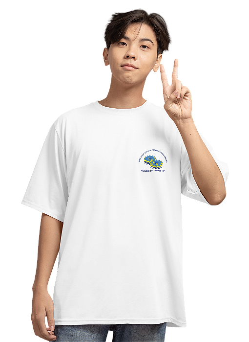 Camiseta Escolar Juvenil 100% Algodão Manga Curta - EMEFI Profª Leonor Pereira Nunes Galvão