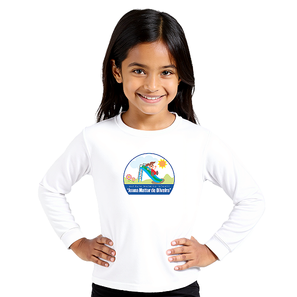 Camiseta Escolar Infantil 100% Poliéster Manga longa - IMI Joana Mattar de Oliveira