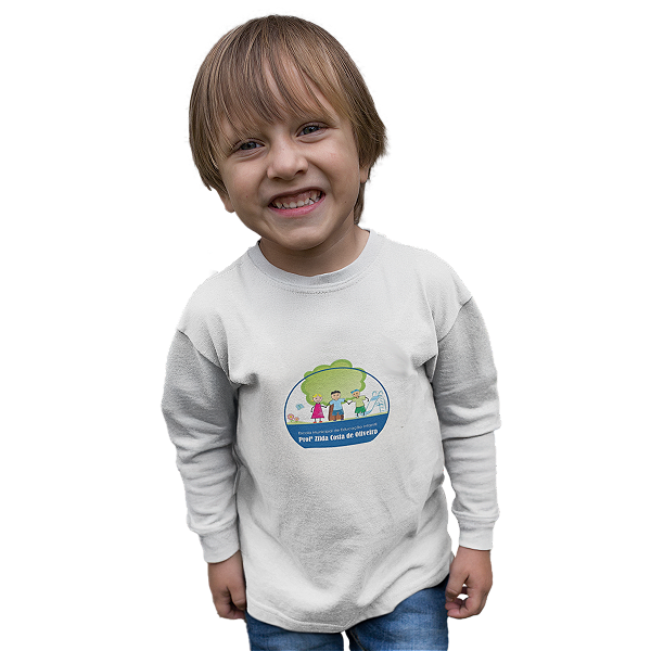 Camiseta Escolar Infantil 100% Poliéster Manga Longa - EMEI Profª Zilda Costa De Oliveira