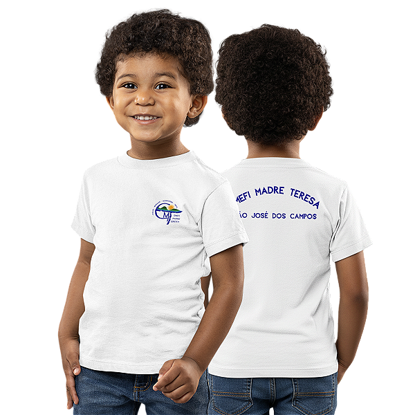 Camiseta Escolar Infantil 100% Poliéster Manga Curta - EMEFI Madre Teresa