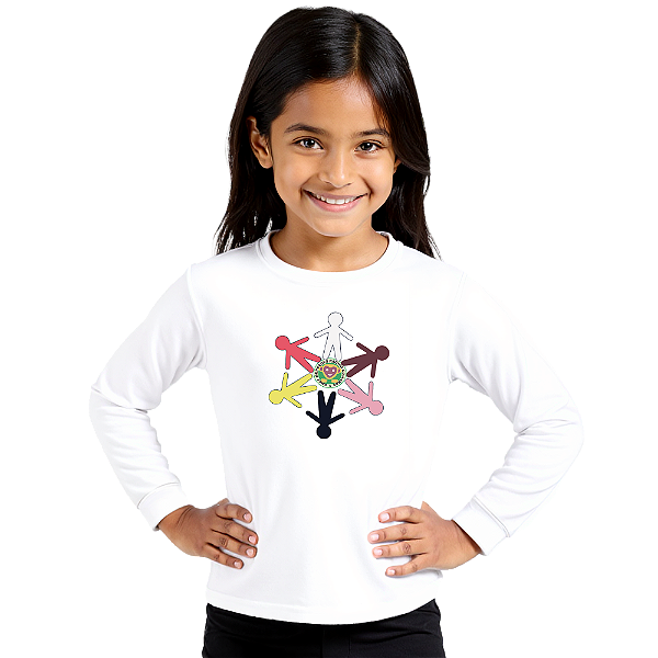 Camiseta Escolar Infantil 100% Poliéster Manga Longa - EMEF Mercedes Rachid Edwards