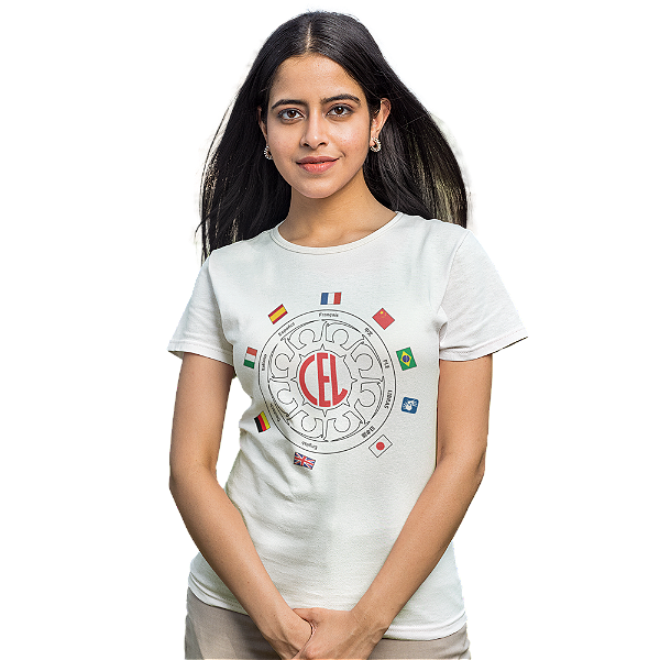 Camiseta Escolar Adulto 100% Poliéster Baby Look - CEL Estevam Ferri