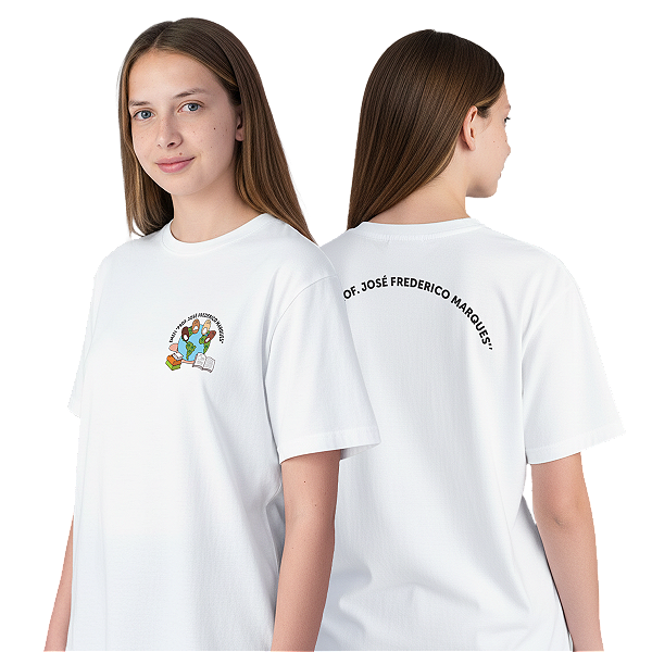 Camiseta Escolar Juvenil 100% Algodão Manga Curta - EMEFI Prof. José Frederico Marques