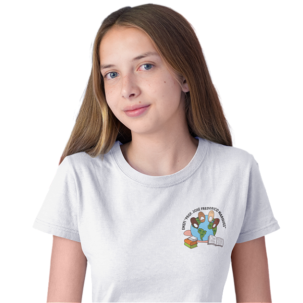 Camiseta Escolar Juvenil 100% Algodão - Manga Curta - EMEFI Prof. José Frederico Marques