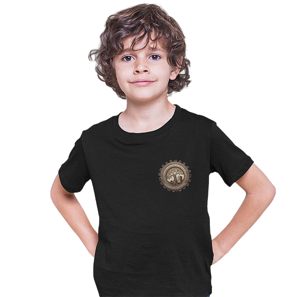 Camiseta preta Infantil 100% Algodão Manga Curta - E.E. Marilda Ferreira de Brito