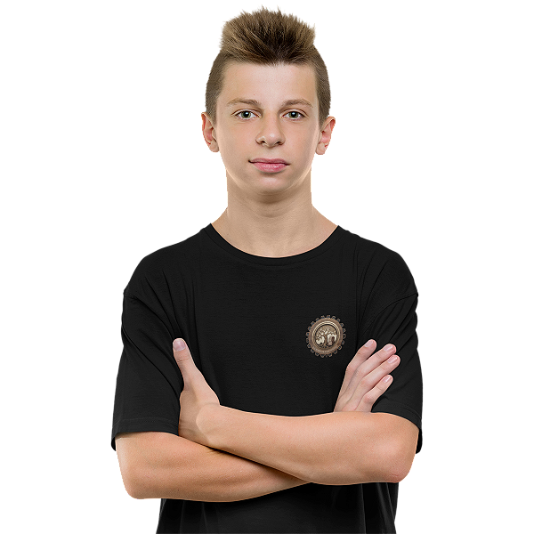 Camiseta Escolar Juvenil 100% Algodão Manga Curta Preto - E.E. Marilda Ferreira de Brito B. Pereira