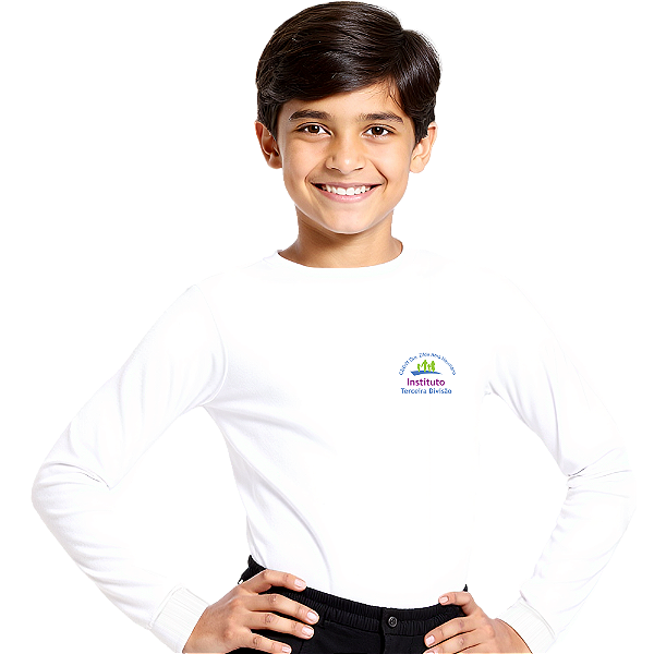 Camiseta Manga Longa Infantil 100% Poliéster Manga Curta - CEDIN Drª Zilda Arns Neumann