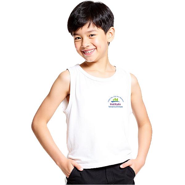 Camiseta Regata Infantil 100% Poliéster Manga Curta - CEDIN Drª Zilda Arns Neumann