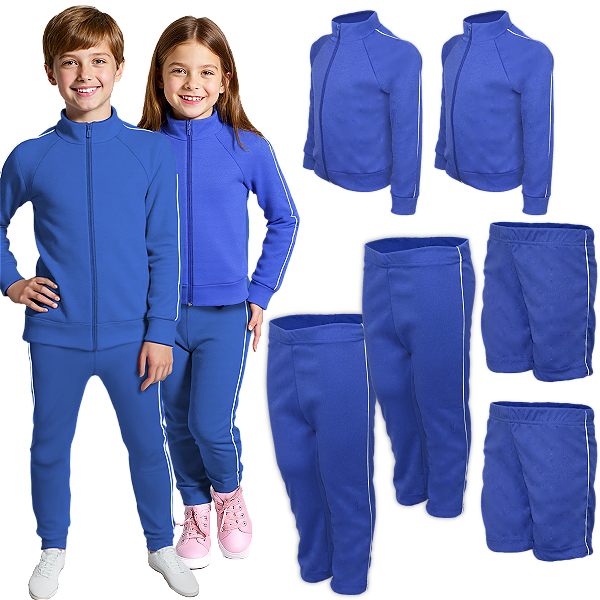 Kit Completo Conjunto Infantil Helanca Escolar