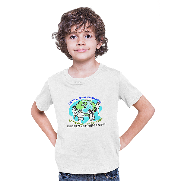Camiseta Escolar Infantil 100% Poliéster Manga Curta - EMEFI Profª Ruth Nunes da Trindade