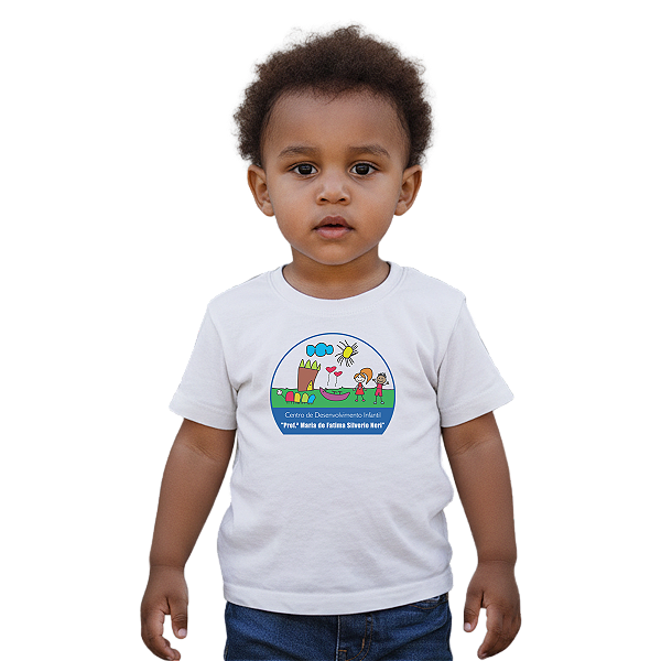 Camiseta Escolar Infantil 100% Algodão Manga Curta - CEDIN Profª Maria de Fatima Silverio Neri