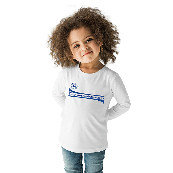 Camiseta Escolar Infantil 100% Poliéster Manga Longa - EMEF Prof. Possidônio Salles