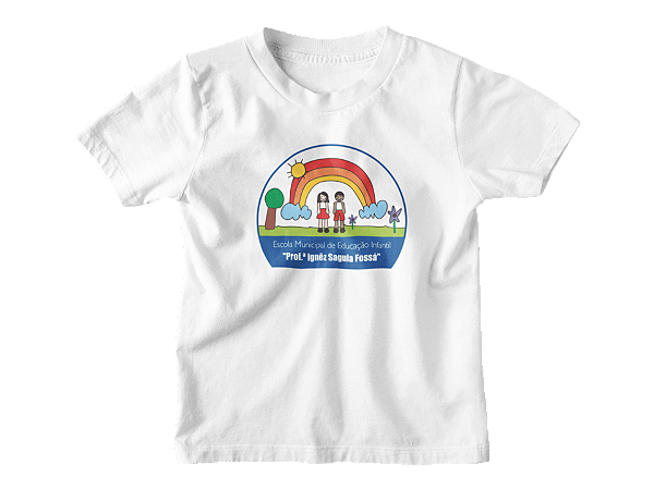 Camiseta Escolar Infantil 100% Algodão Manga Curta - EMEI Profª Ignêz Sagula Fossá