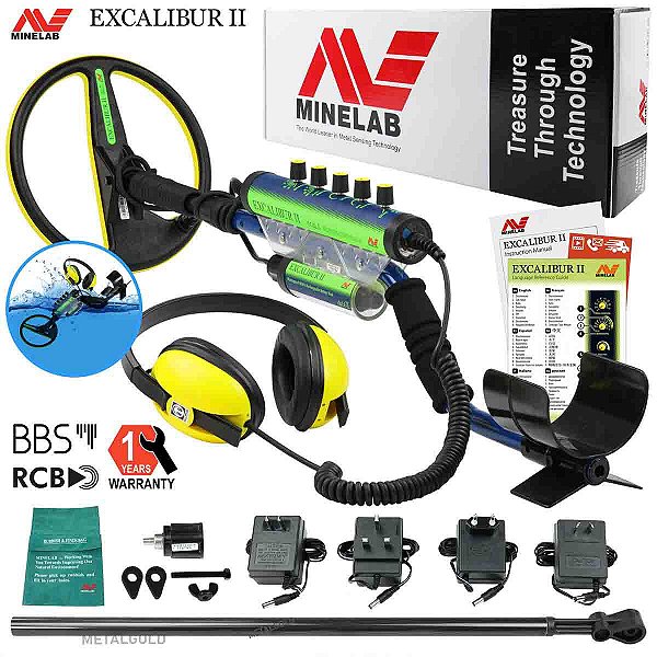 Detector de Metais Excalibur II Para Mergulho Subaquático