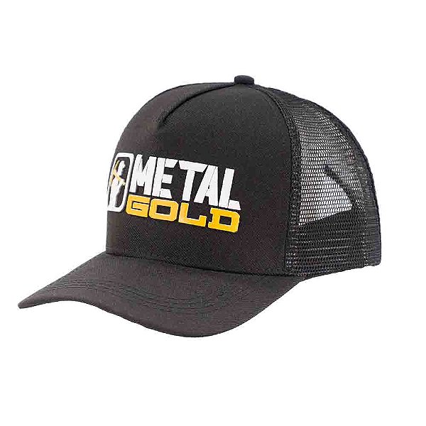 Boné Aba Curvada Redinha Vazado Metal Gold Preto Unisex