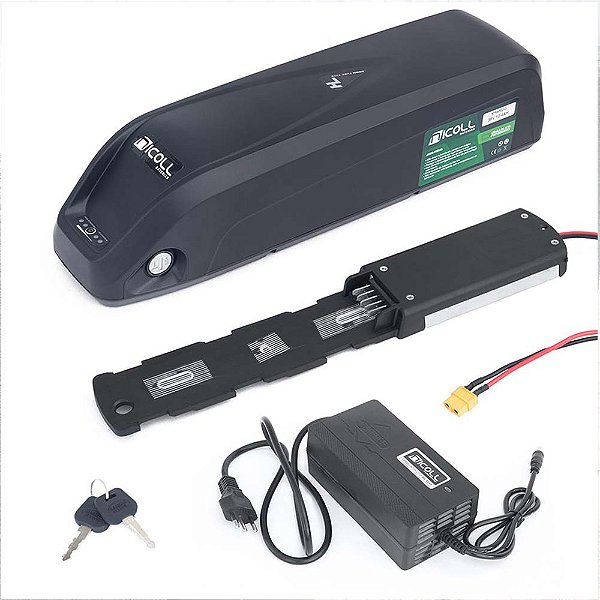Bateria 36v 10,4Ah Trapezio Litio Nicoll Para Bicicleta Eletrica Com Base e Carregador