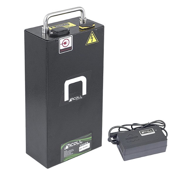 Bateria 48v 18,2Ah Pack Litio Para Bicicleta Eletrica Nicoll com Carregador