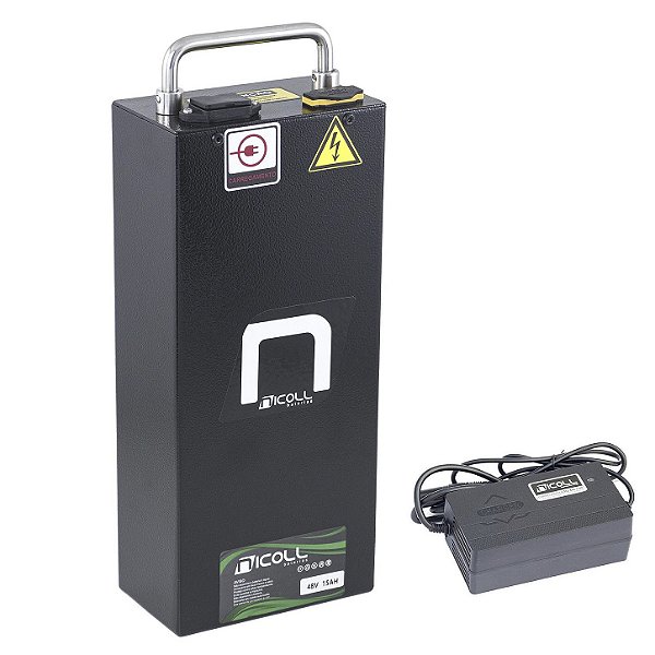 Bateria 48v 15,6Ah Pack Litio Para Bateria Nicoll Com Carregador