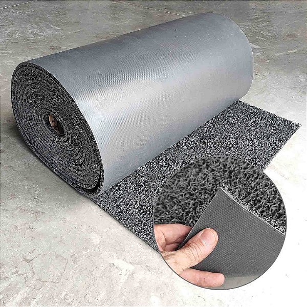 Carpete Capacho Com Fundo Siliconado Emborrachado Rolo 12x1m