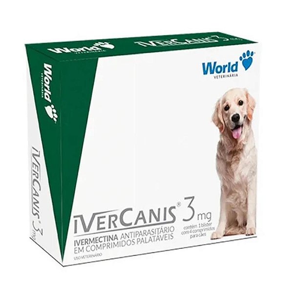 Ivercanis Ivermectina 3mg 4comp