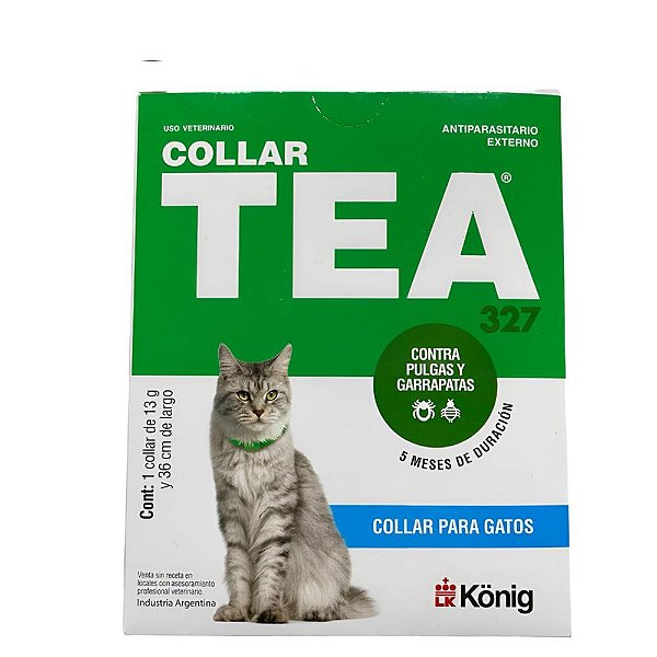 Coleira Tea Gato 33cm - Konig Antipulgas