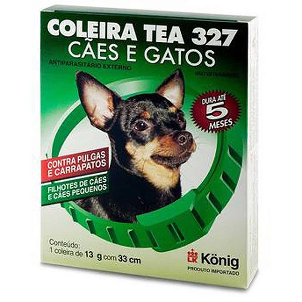 Coleira Tea Cao P 33cm - Konig Antipulgas