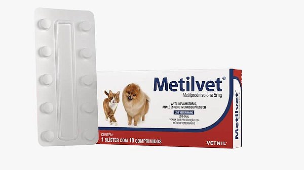 Metilvet 5mg 10cp Vetnil