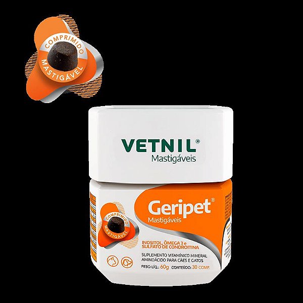 Geripet Mastigaveis 30cp Vetnil