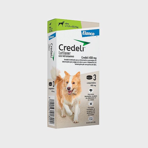 Credeli 450mg - 11 a 22kg -  03comp.