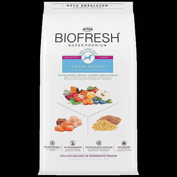 Racao Biofresh Ad Light Med 10,1kg