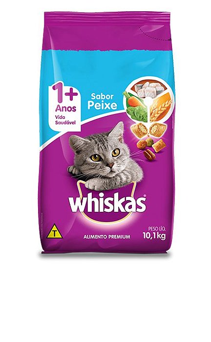 Racao Whiskas Ad Peixe 10,1 Kg