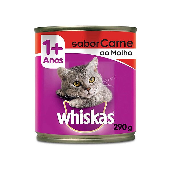 Whiskas Lata Carne ao Molho 290gr