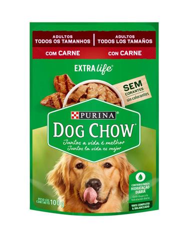 Sache Dog Chow Ad. Todos os Tamanhos Carne 100g