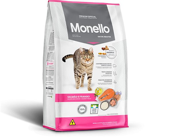 Racao Monello Cat Salmao e Frango 15kg