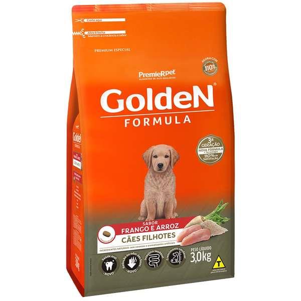 Racao Golden Filhote Frango e Arroz 3 Kg